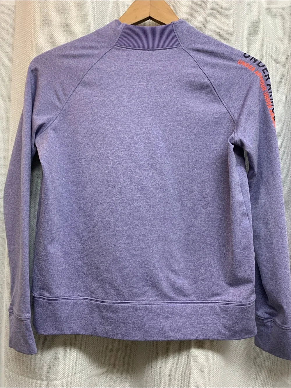 Under Armour Kids Heather Purple Crewneck Sweater